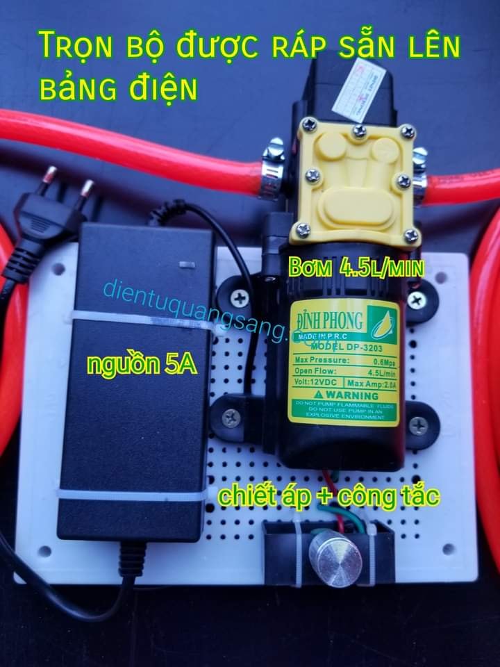 Máy bơm nước mini 12v-(bơm tăng áp, bơm phun sương,máy rửa xe)