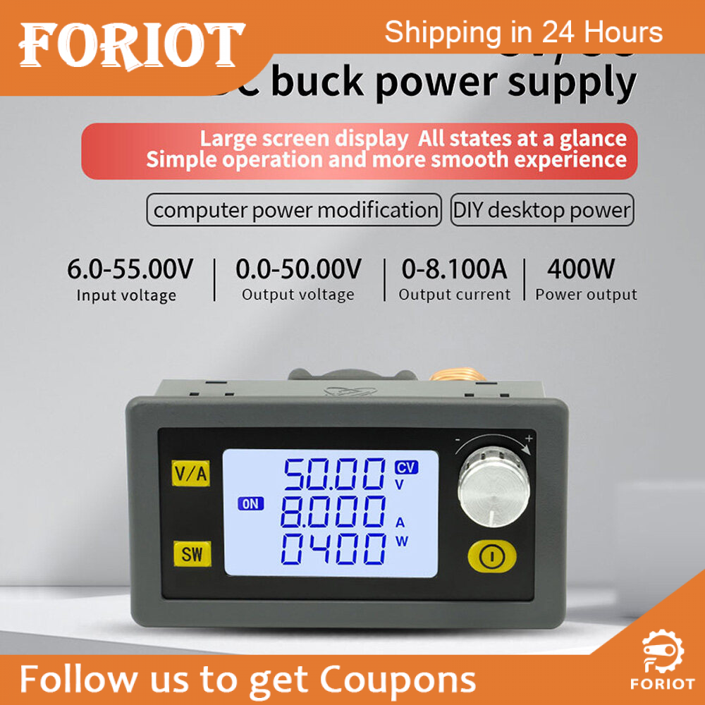 Foriot XY5008E DC Buck Boost Converter 6-55V Step Up Down Digital Control Voltage Regulator Transformer Module for Golf