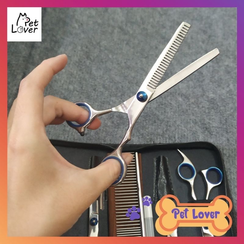 [Hoàn Tiền 10%] Kéo Cắt Lông Cho Chó Mèo, Kéo cắt lông chó siêu sắc bén, Chất thép tốt, cầm vừa tay - Petlove