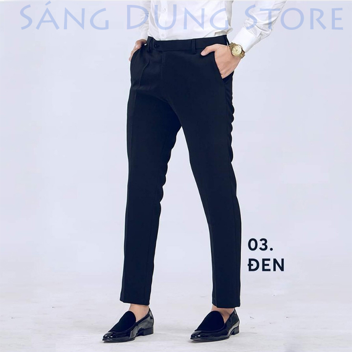 Quần tây nam thời trang ống côn vải co dãn
