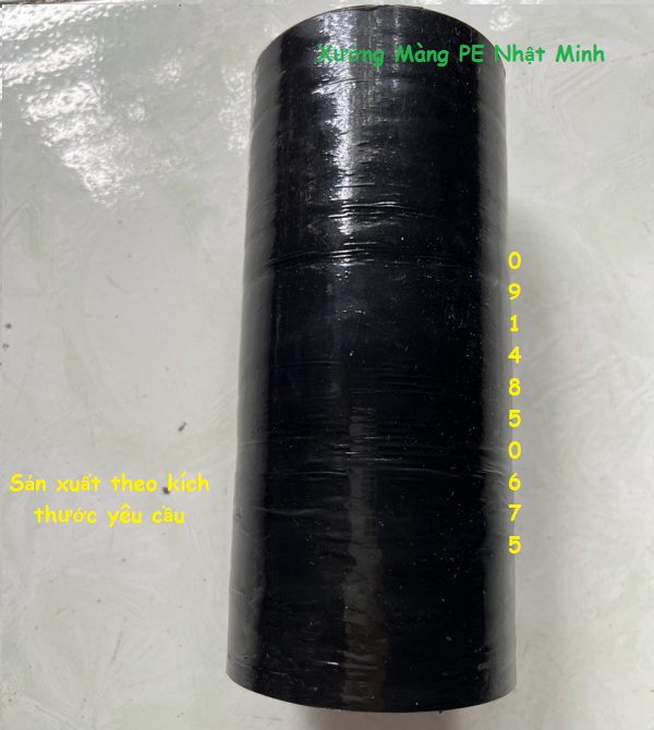 Màng PE đen quấn hàng 10cm 400g
