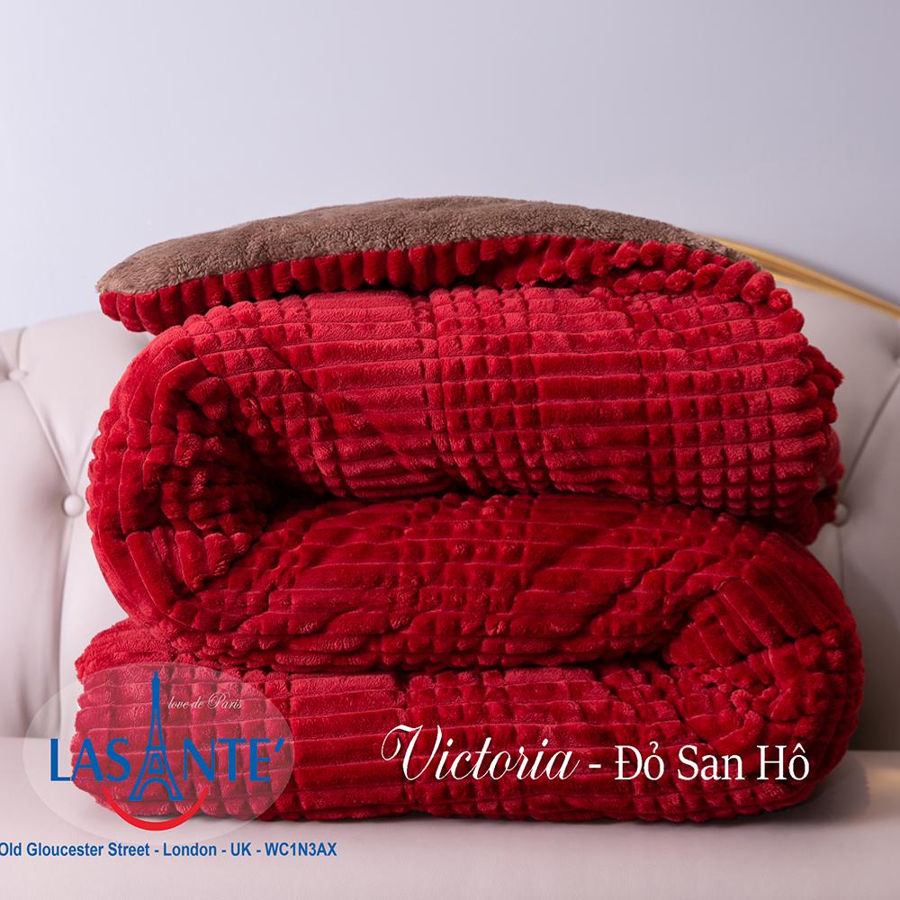 Chăn lông cừu Pháp Lasante’ | Victoria -  Đỏ San Hô