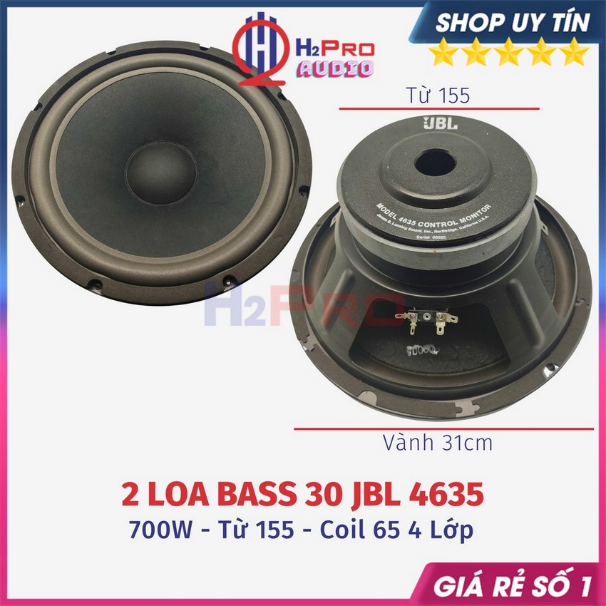 Đôi Loa Bass 30 J.b.l 4635 700W Coil 65 4 Lớp-Từ 155 ( Giá 2 Cái), Loa Karaoke Tiếng Ấm Lời Sáng Hoặc Làm Sub-H2Pro Audio