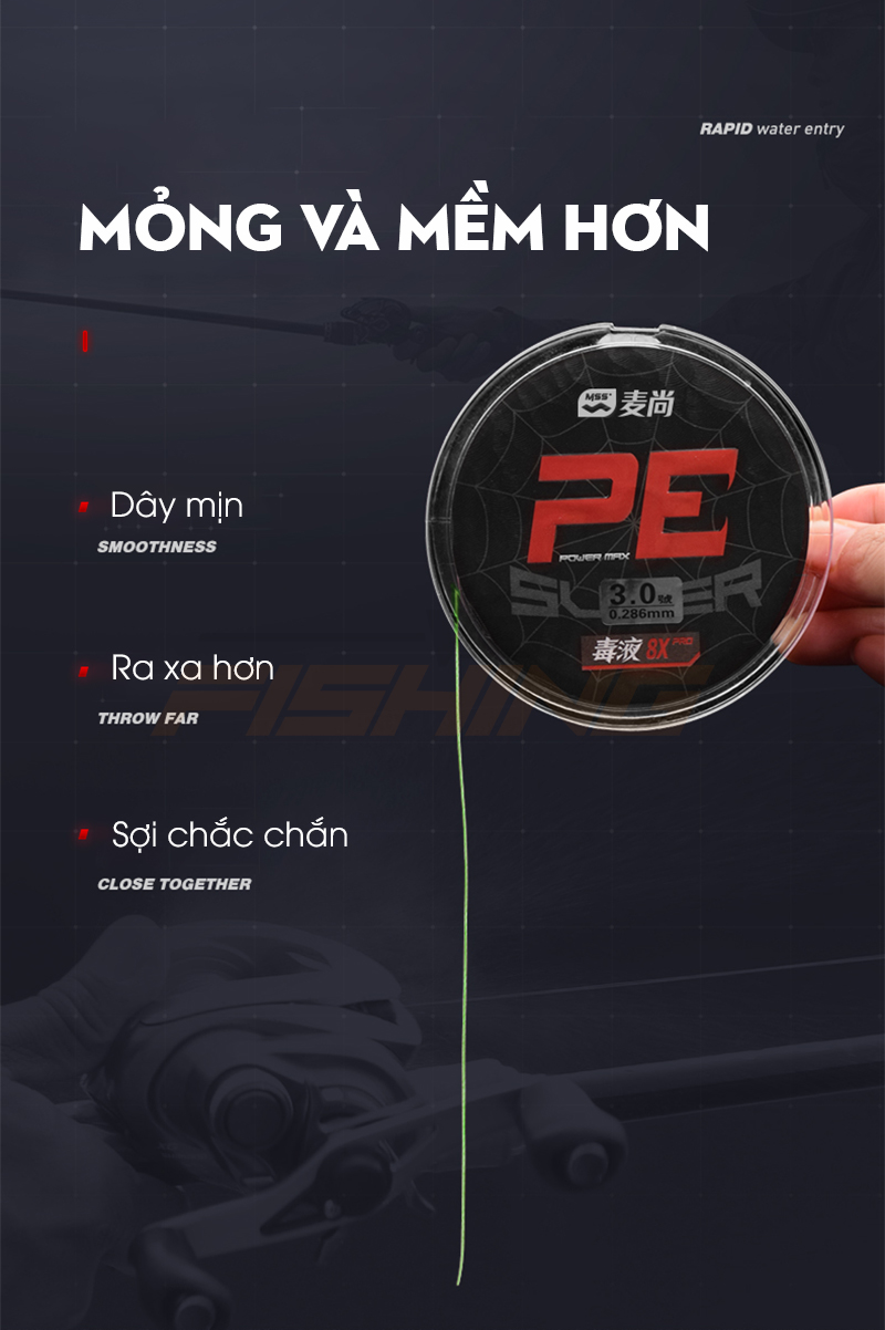 [Chính hãng] [Ảnh thật] Dây PE Handing MSS 8X