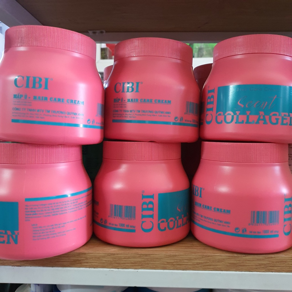 Hấp dầu ủ xả tóc collagen 1000ml Cibi , cấp ẩm , dưỡng phục hồi tóc khô