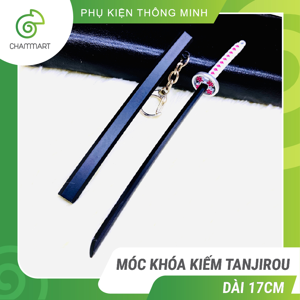 Móc khóa kiếm Tanjirou anime Kimetsu No Yaiba không gỉ thanh gươm diệt quỷ mô hình 17cm anime Kimetsu No Yaiba