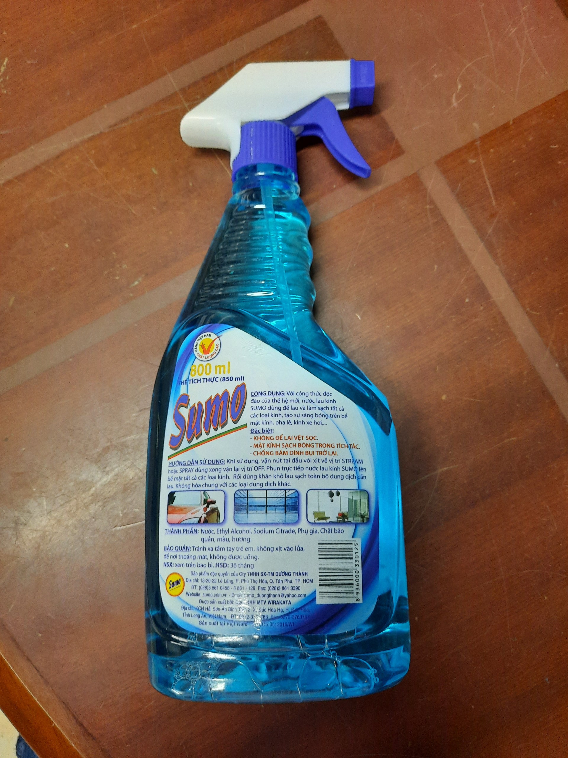 Nước lau kính Sumo 800ml Tặng thêm 50ml