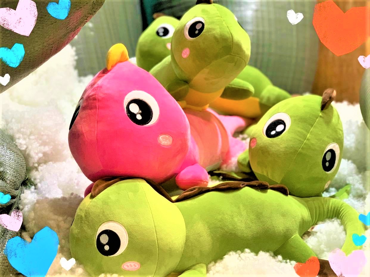 Gối Ôm Gấu Bông Khủng Long Mắt Lồi Cute Vải Nhung Co Dãn 4 Chiều Hàng Cao Cấp - giá xưởng - gấu bông nhồi gòn bi trắng sạch không tạp chất - gaubong268