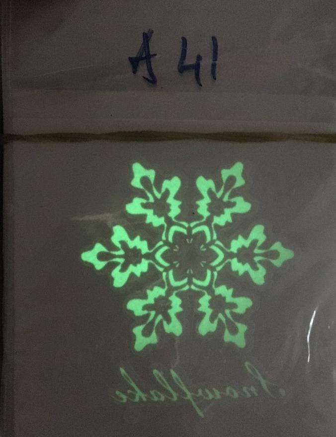 [HCM]Combo 6 tấm hình xăm dạ quang flower A31 6×6