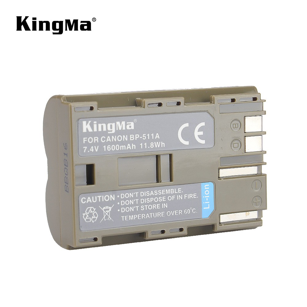Pin+Sạc Bp-511A Cho Canon Eos 5D 10D 20D 20Da 30D 40D 50D 300D ( Kingma )