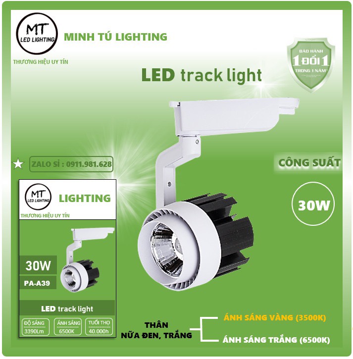 Đèn rọi ray COB 20w - 30w [Led Minh Tú]