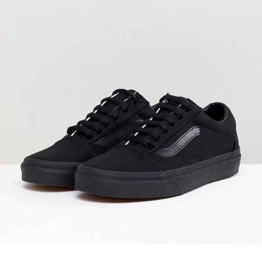 [HCM]Giày Sneaker Cổ Thấp Vs Nam Màu Full Đen
