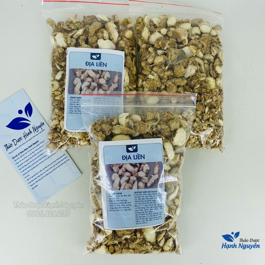 Địa liền 500g, tam nại khô, thái lát, trắng, thơm - Thảo Dược Hạnh Nguyên