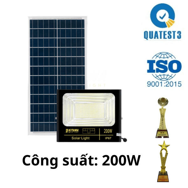 DP1200 Đèn Pha Năng Lượng Mặt Trời Kitawa 200W Ip67