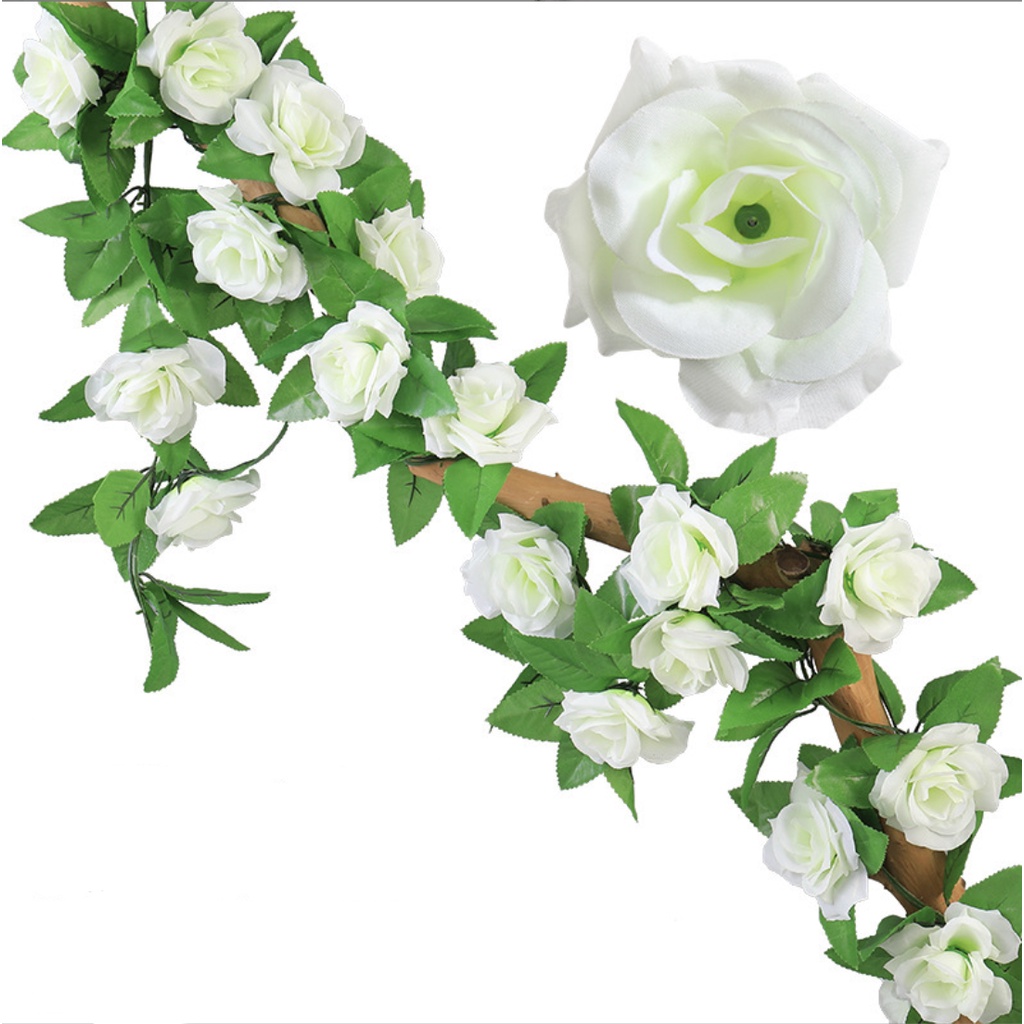 Dây hồng giả - dây hồng leo, hoa giả trang trí nhà cửa lizflower