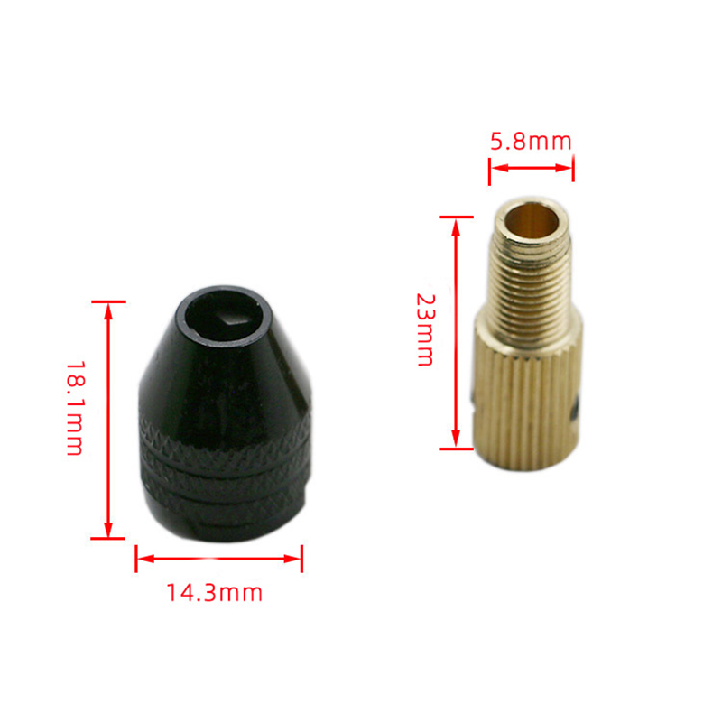 Đầu kẹp mũi khoan mini trục 3.17mm độ mở miệng kẹp 0.5-3.2mm