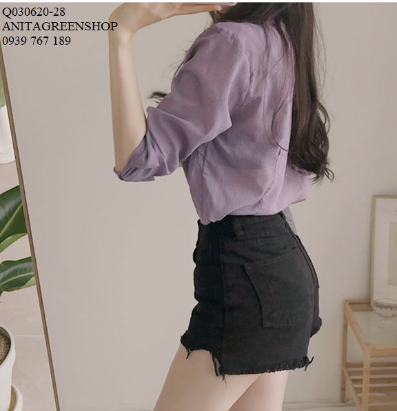 ÁO SƠ MI MÀU TÍM Q030620