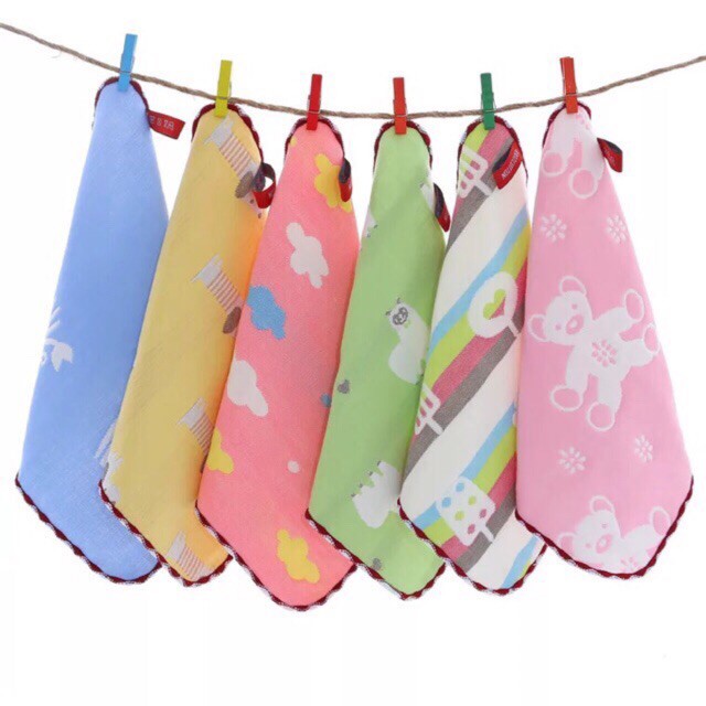 Set 5 Khăn Sữa Leelee Họa Tiết Cho Bé
