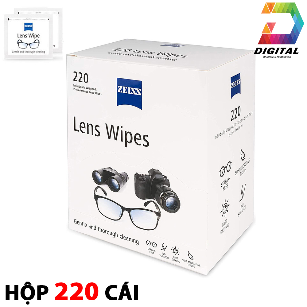Box of 220 Genuine Carl Zeiss High-end Electronic Cleaning Wipes and Cleaning Wipes