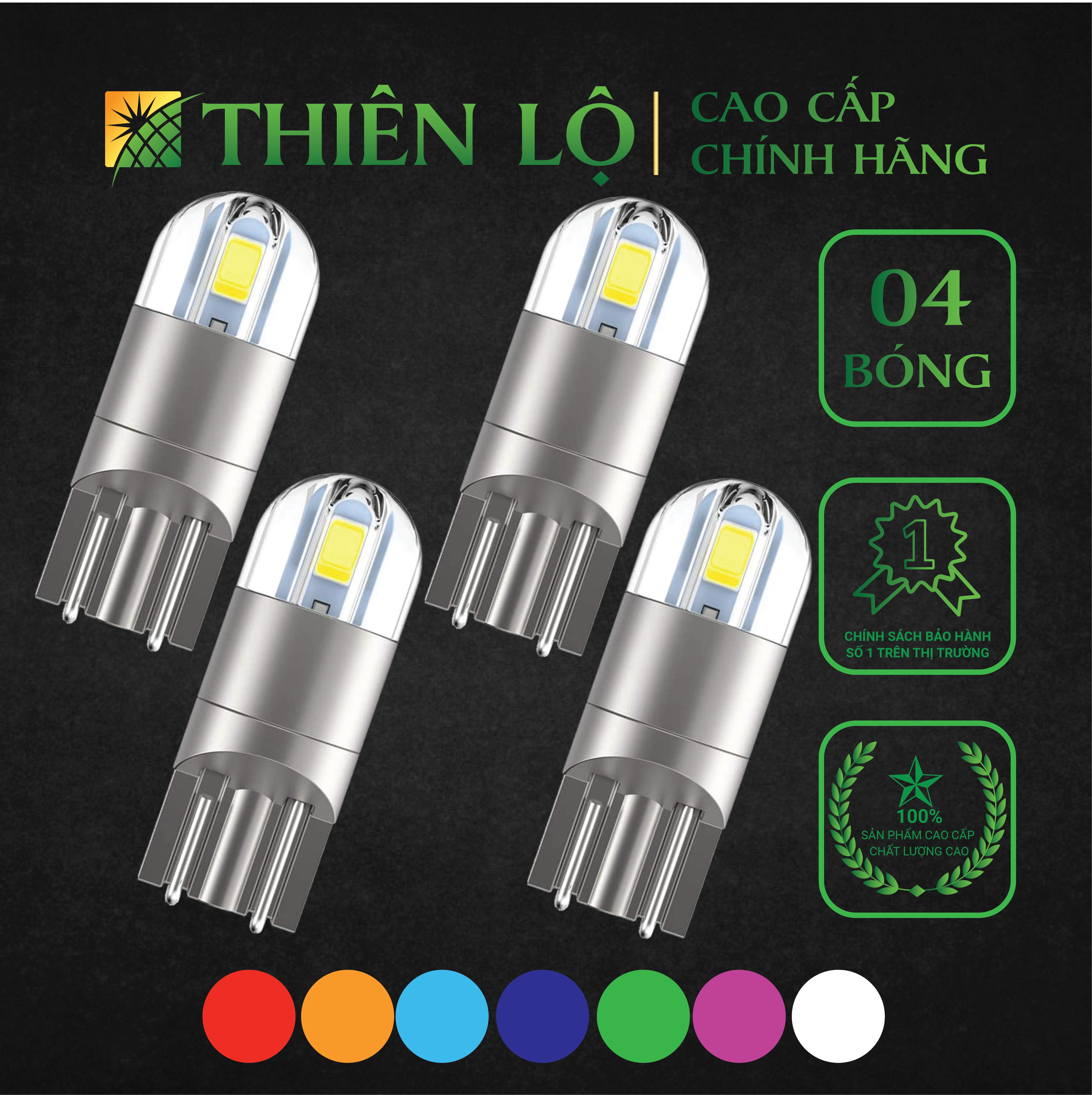 02 bóng đèn led xi nhan demi t10 chip 3030 2 smd siêu sáng cao cấp của thiên lộ