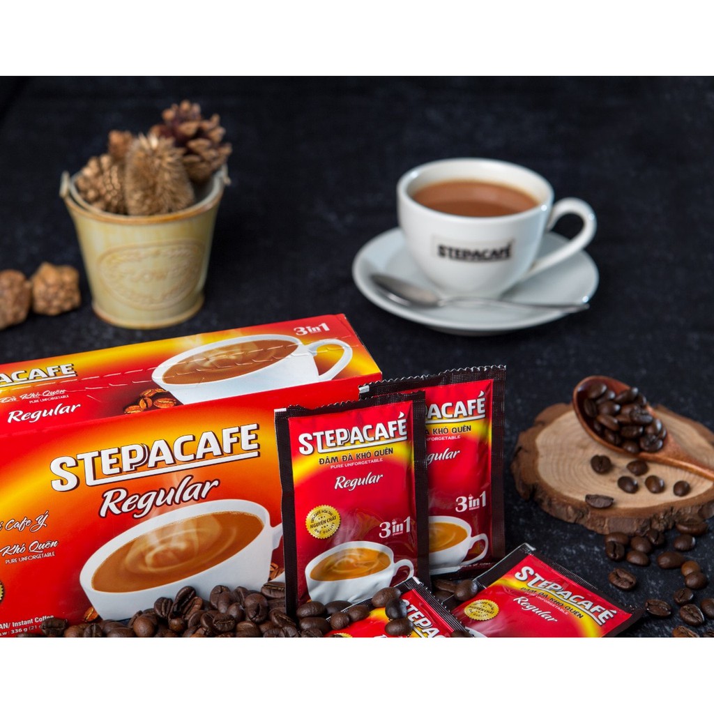 Cà Phê sữa hòa Tan Regular 21 gói - SteppaCafe
