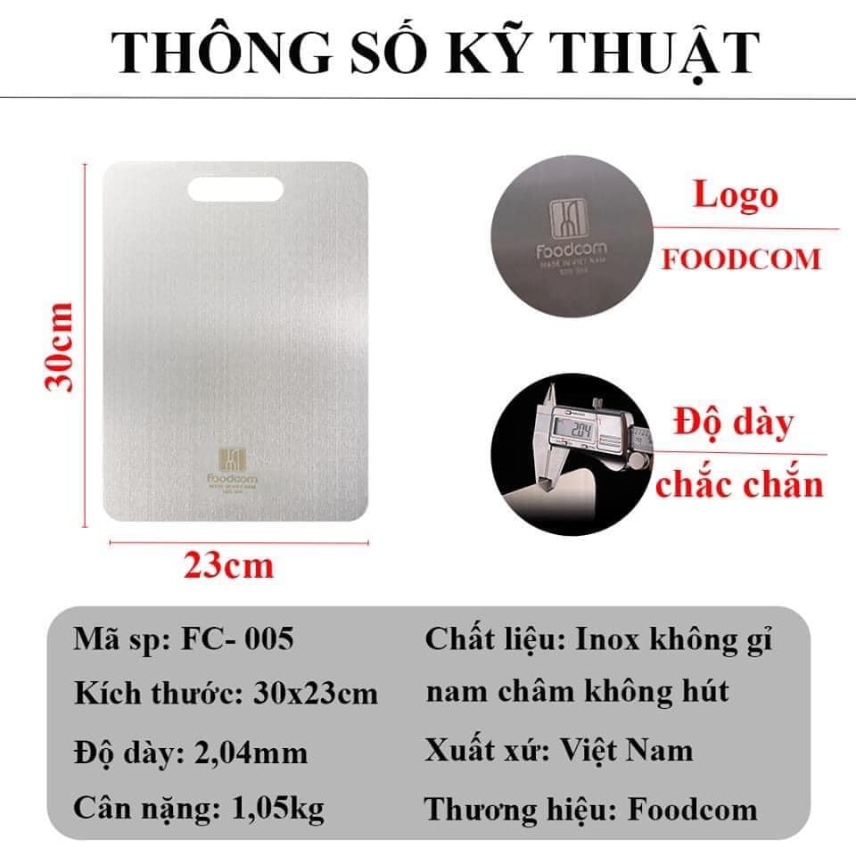 Thớt inox kháng khuẩn Foodcom - FC005