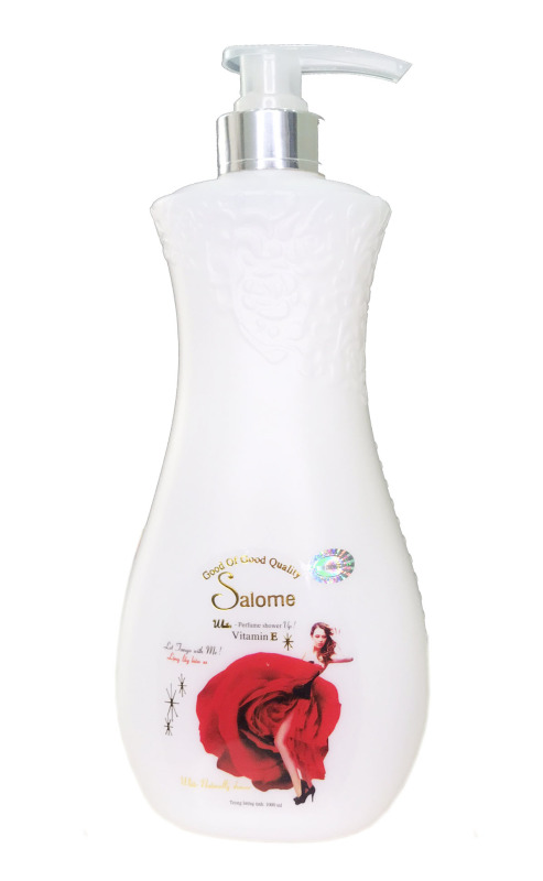 Sữa tắm Salome sáng và dưỡng da tinh chất Hoa hồng 1000ml - PYT Shop Date 2023