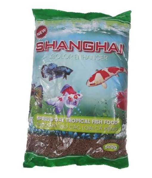 Thức ăn cho cá Shanghai hạt nhỏ 500gram