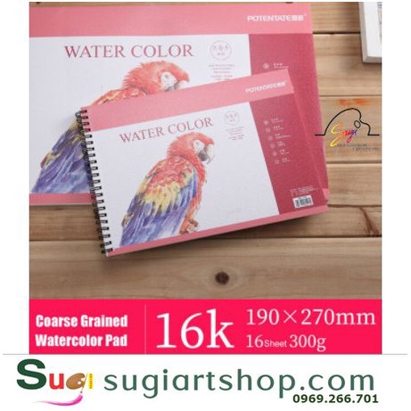 Sổ vẽ màu nước Potentate dạng lò xo 300gsm hotpress