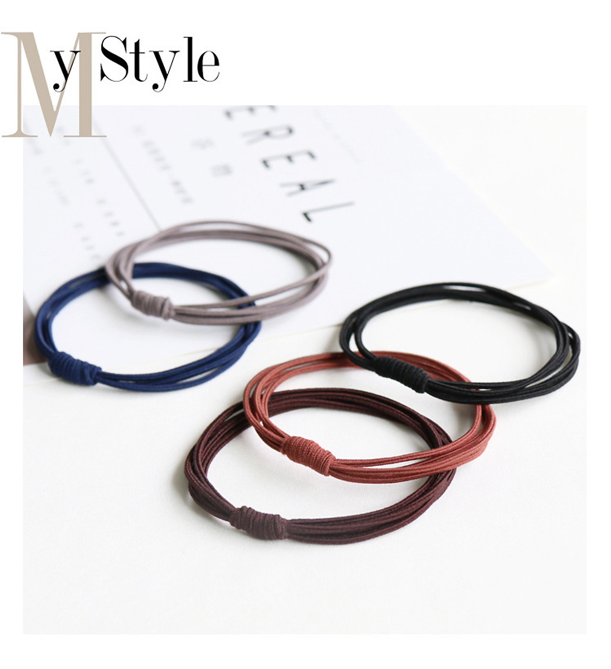 1 Túi 12 dây buộc tóc cao cấp (chọn mầu)