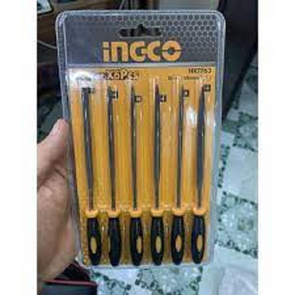 140mm Bộ giũa mini 6 chi tiết Ingco HKTF63
