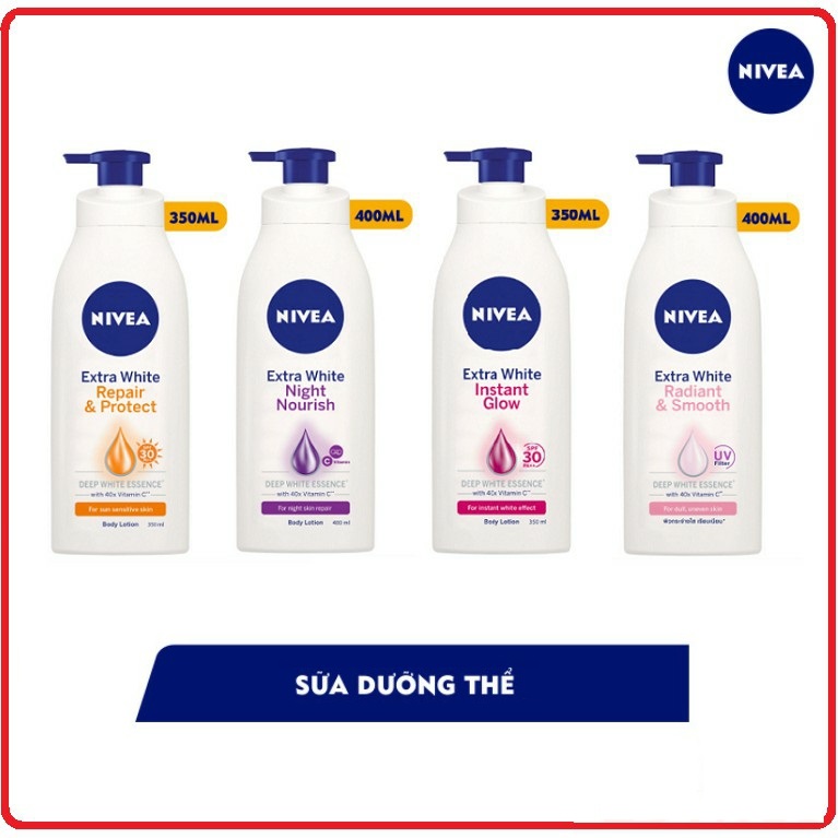 [HCM]Sữa Dưỡng Thể Dưỡng Trắng NIVEA Chai 350ml ( Siêu Chính Hãng - Date Mới )