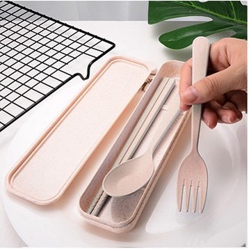 [Quà tặng không bán] -Quà tặng Bộ muỗng đũa lúa mạch