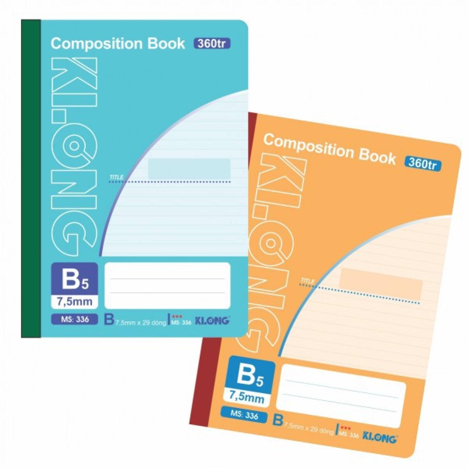 Sổ may klong 360tr b5 composition book; ms: 336