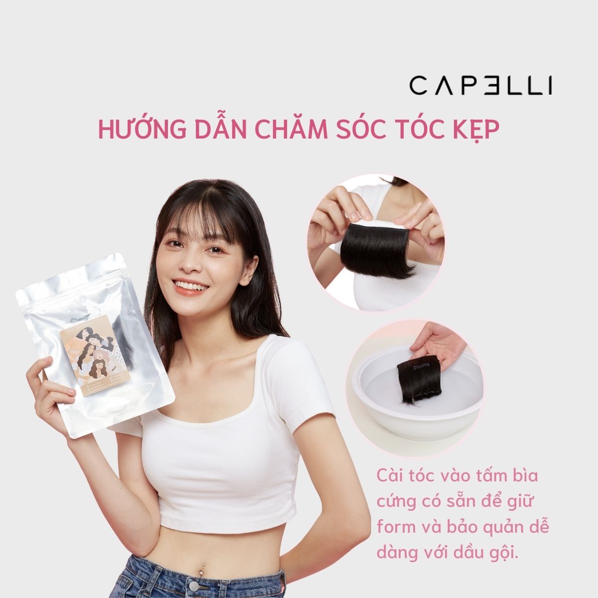 Tóc Kẹp Phồng CAPELLI 2 phím