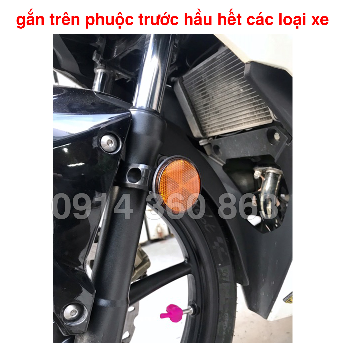 Mắt mèo phản quang trước / sau (Có pát gắn) ( 1 cặp)