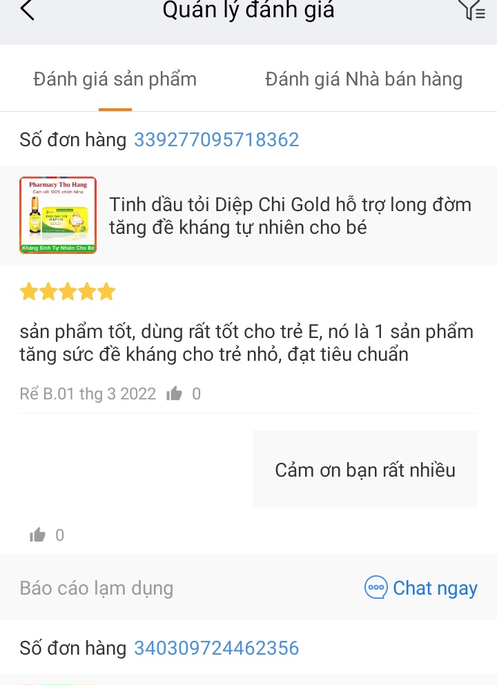 Tinh dầu tỏi diệp chi Gold 30ml
