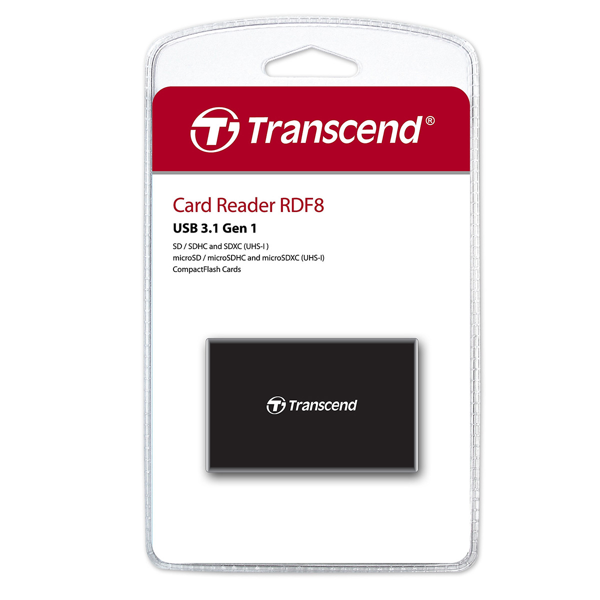 Đầu đọc thẻ nhớ Reader Transcend F8 USB 3.0/3.1 (TS-RDF8K)