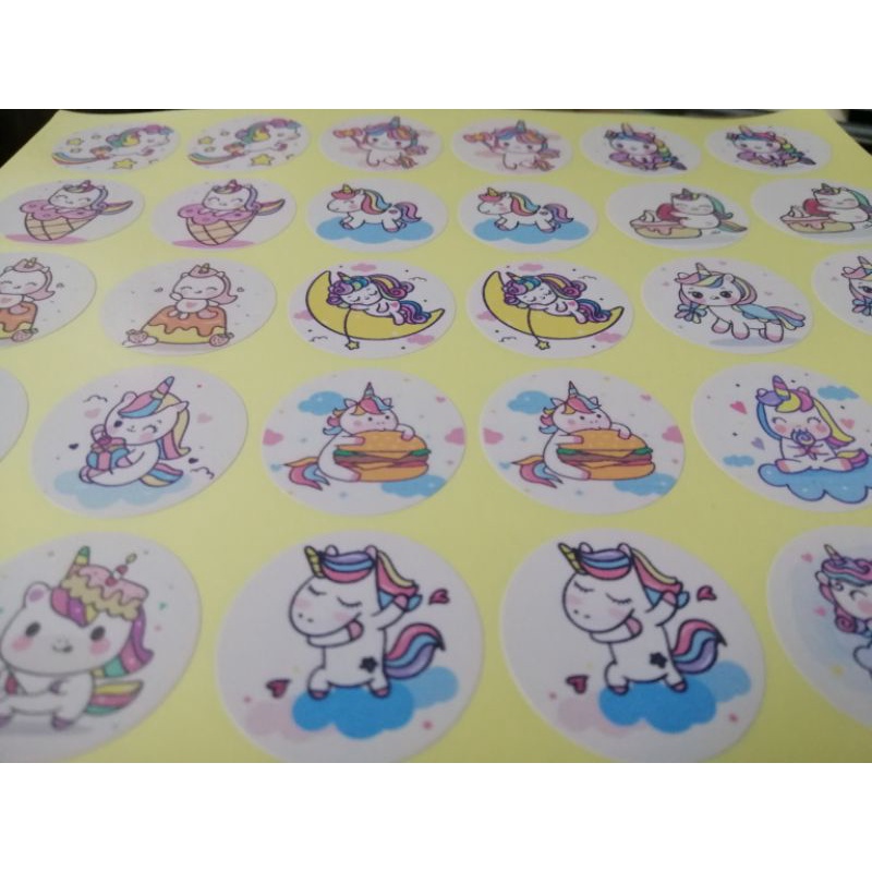 30 miếng dán stickers hình UNICORN