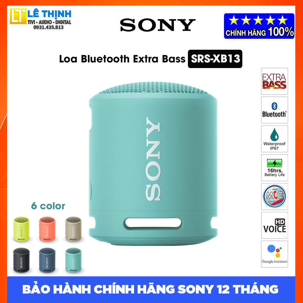 Loa Bluetooth Sony SRS-XB13 - Hàng chính hãng - Bảo hành chính hãng Sony 12 tháng toàn quốc