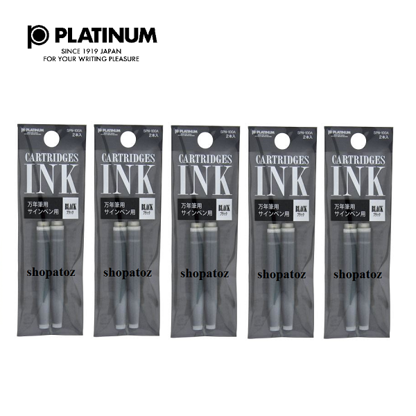 Combo 10 ống mực Platinum cho bút máy Preppy