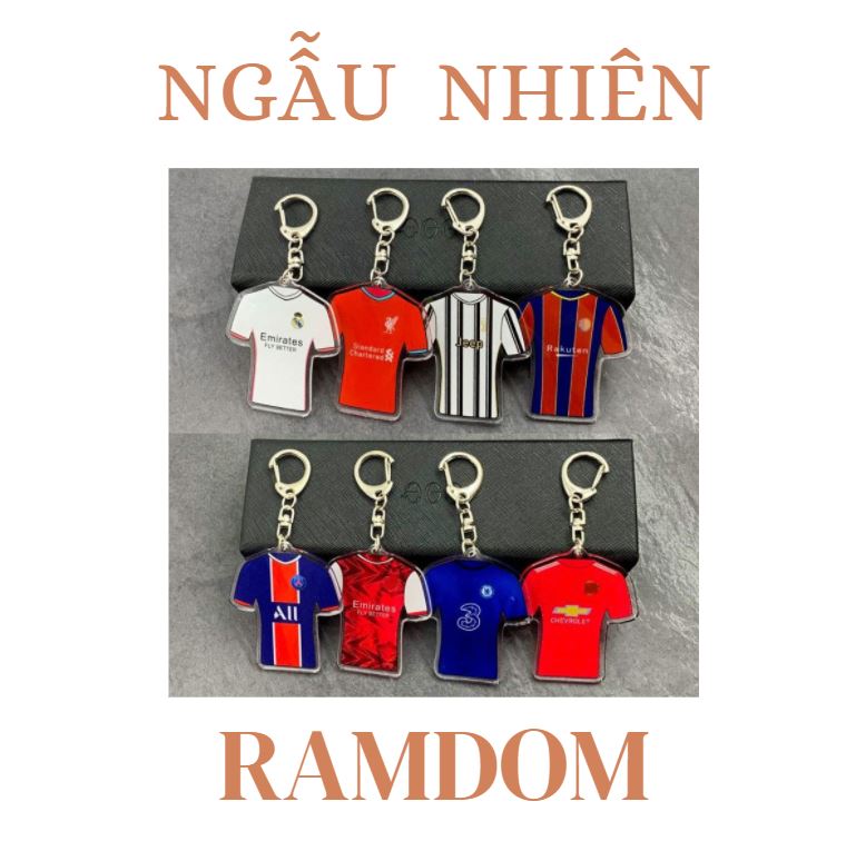 Móc khóa hình áo cầu thủ Mu, Chelsea, Arsenal, liverpool, Barca cực đẹp, tiện dụng - LiDO Sports