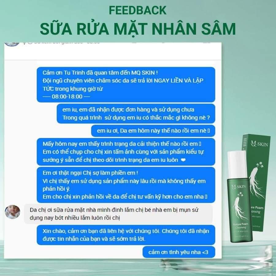 Sữa Rữa Mặt Nhân Sâm MQ SKIN 120ml