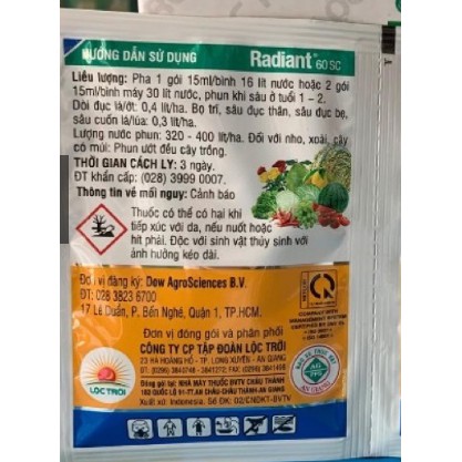 Combo diệt Bọ Trĩ rệp ( 1 Confido+ 1 Radiant)
