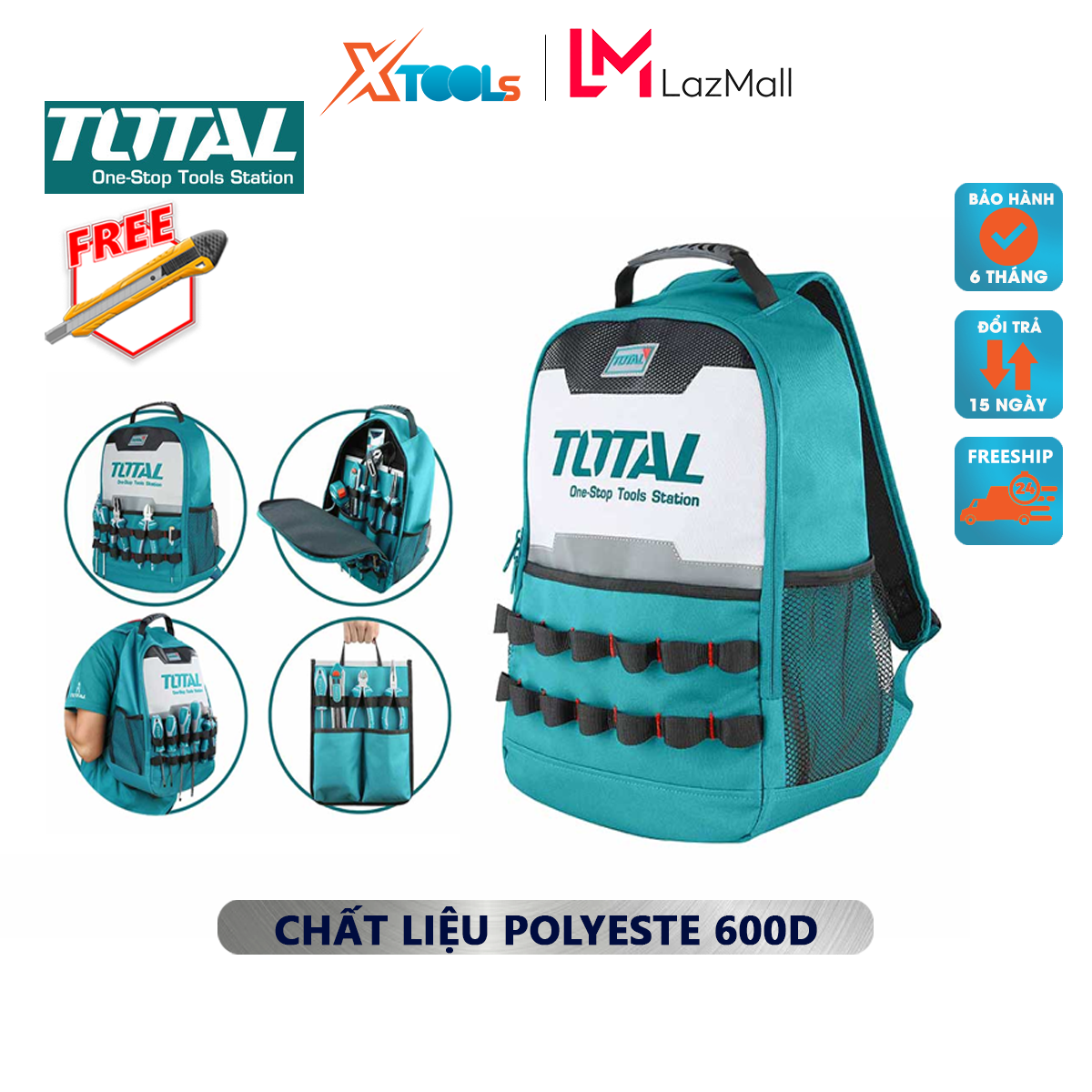 Balo đựng Đồ craft total THBP0201 | backpack tools material polyester Oxford 600D size: 34cm 45cm containing the device, đồ craft
