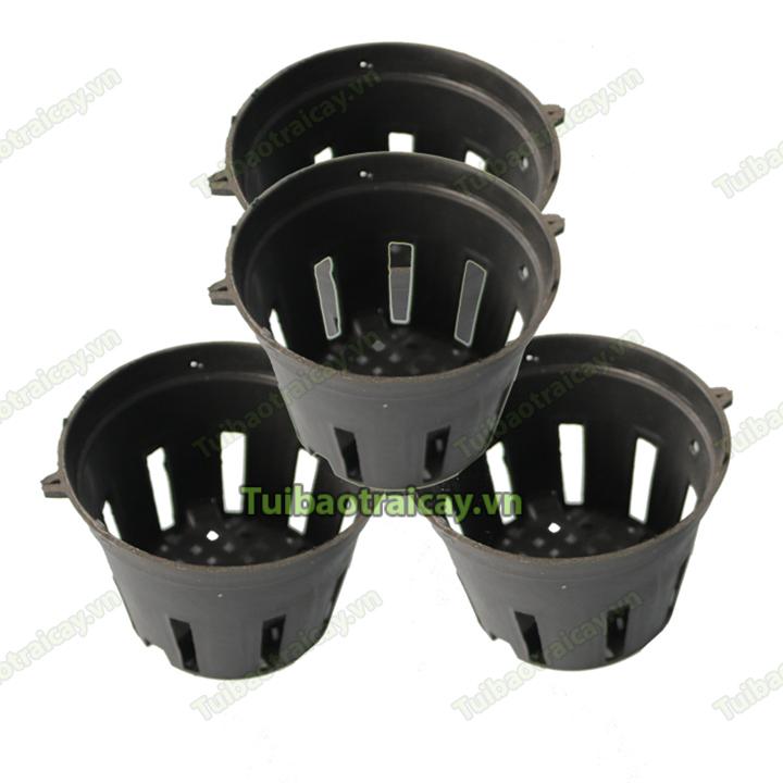 5 Chậu nhựa đen trồng lan phi 14cm