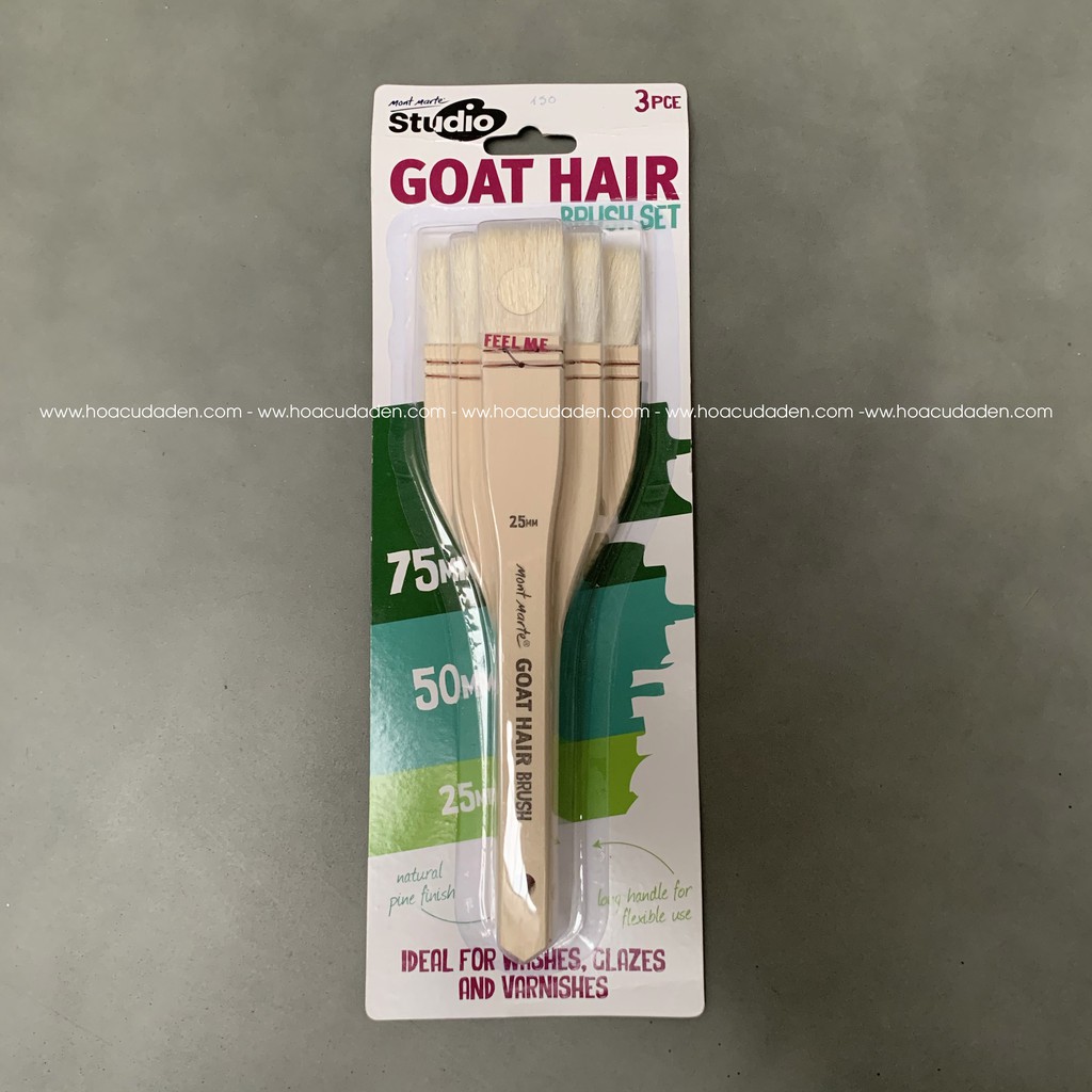 [HCM]Bộ 3 Cọ Bản Lông Dê Mont Marte