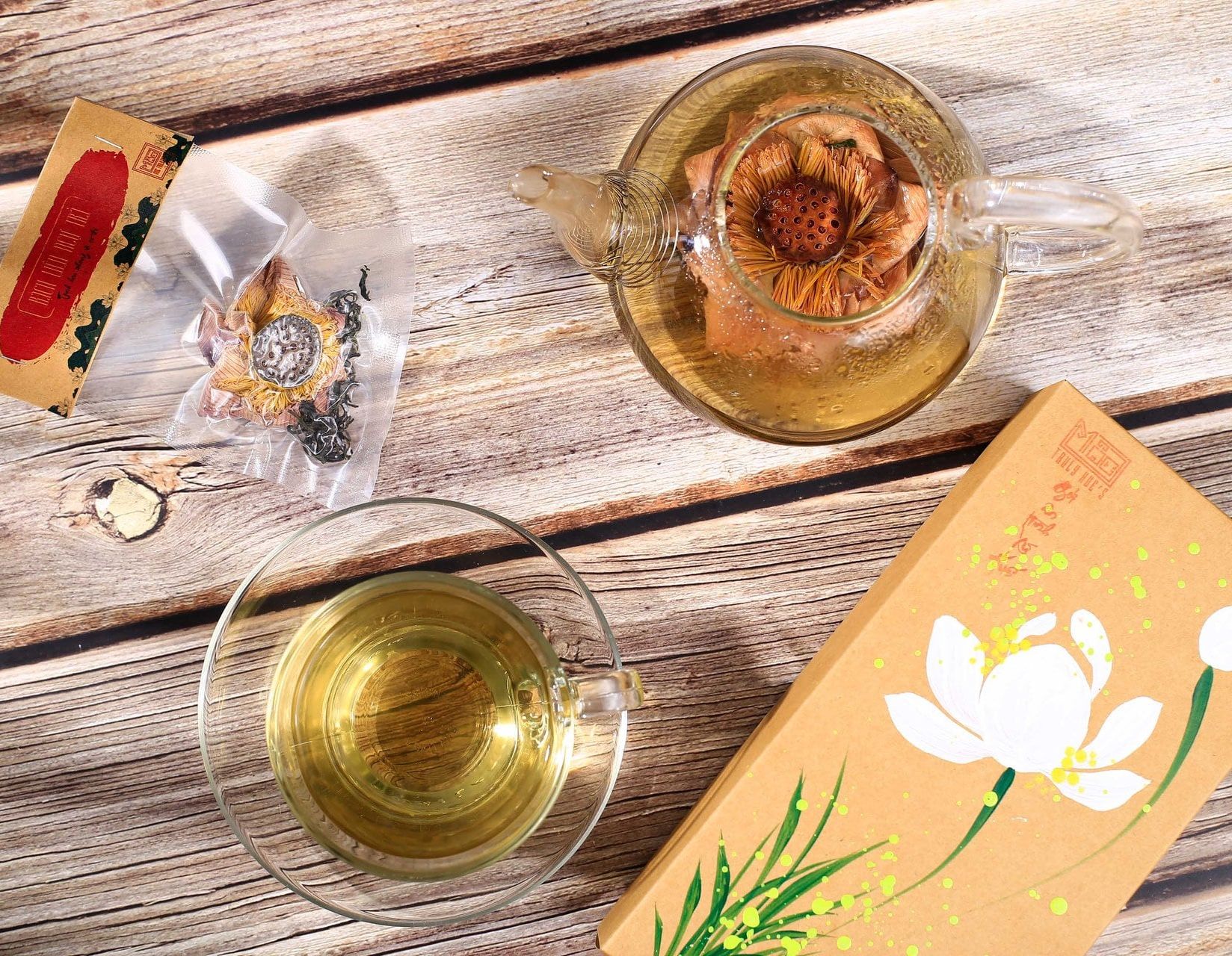 White Lien Khang hue tea-01 Cotton Box