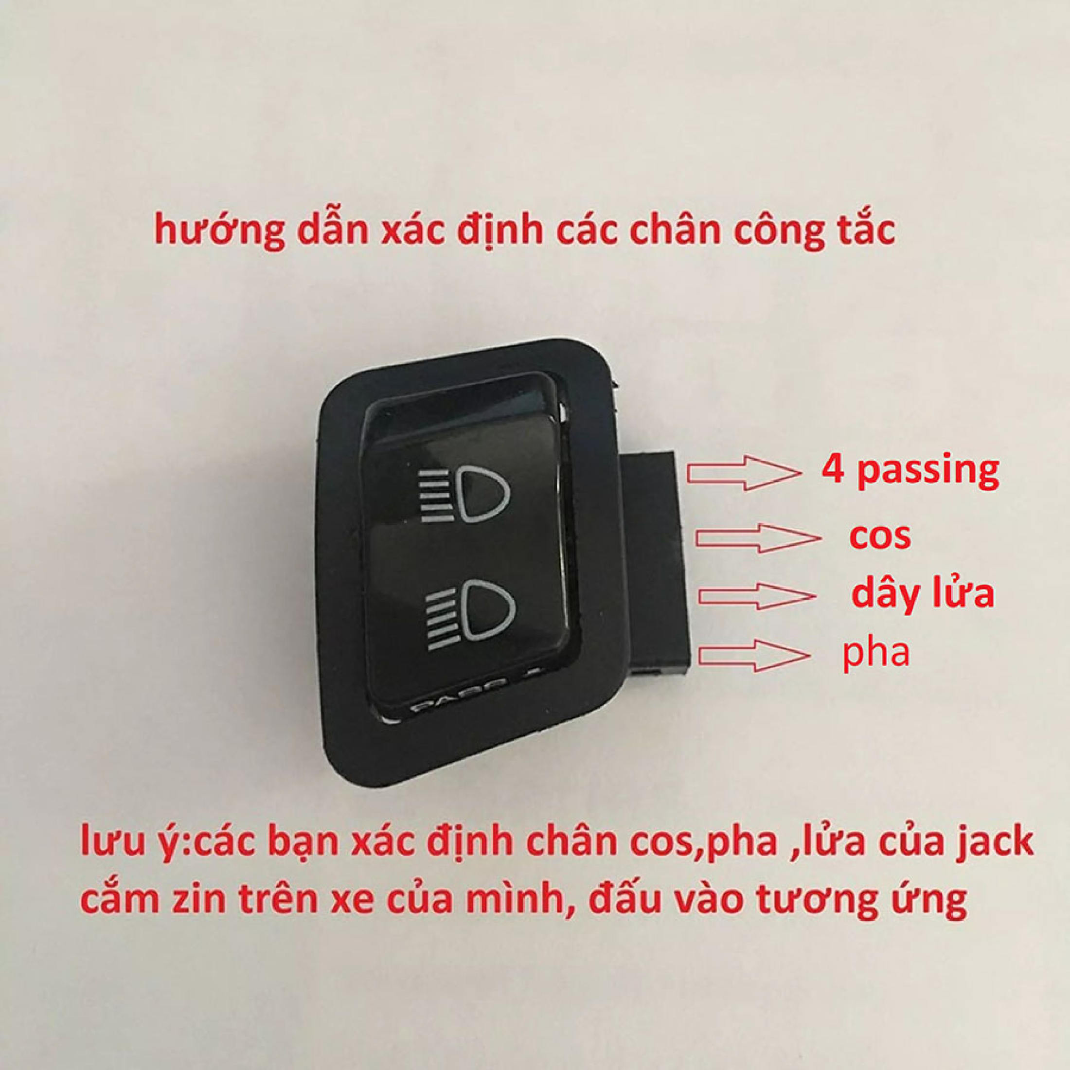 Công tắc Passing SH, Đá đèn pha xe AirBlade,Vision,Lead Honda Winner