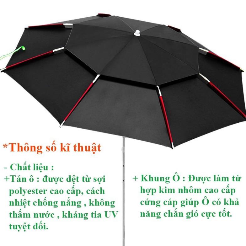 Hot - ô câu cá ô dù che nắng che mưa ô câu cá 2 tầng dã ngoại cao - sale